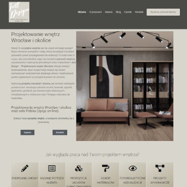 Piotr Staniszewski, CodeVision, webpage for Interior Designer Justyna Staniszewska, Just Design Projektowanie Wnętrz